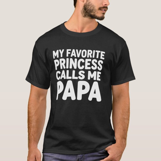 Camiseta Presente do Dia dos Pais Princesa do Pai da Filha  (Frente)