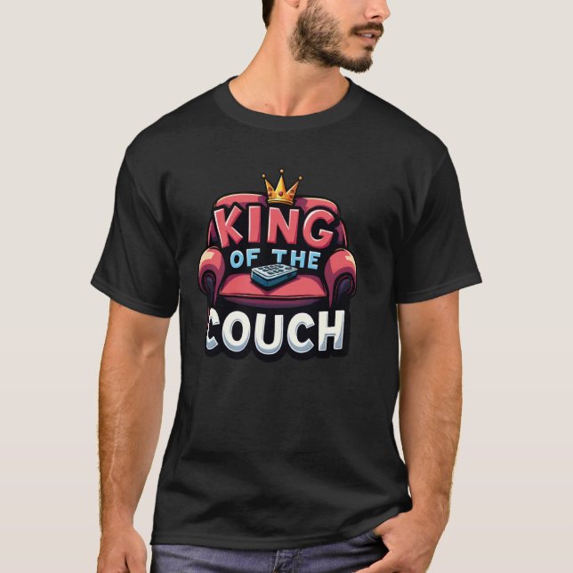 Camiseta Presente do Dia dos Pais Rei do Sofá (Frente)