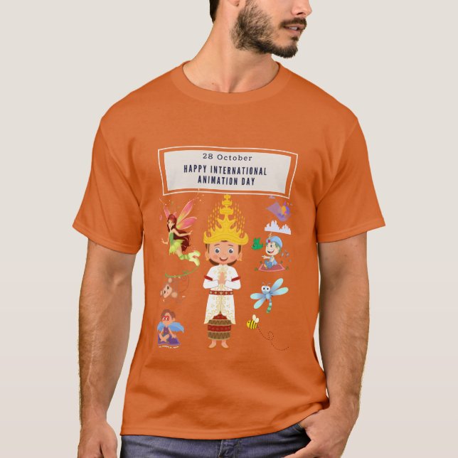 Camiseta Presente do Dia Internacional da Animação (Frente)