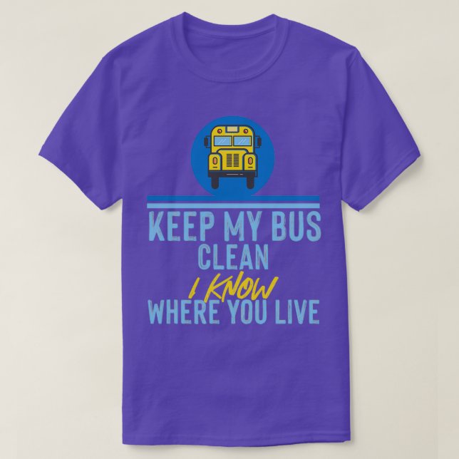 Camiseta Presente do driver do barramento de limpeza do bar (Frente do Design)