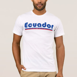 Camiseta Presente do Equador Design de Bandeira Retro do Eq