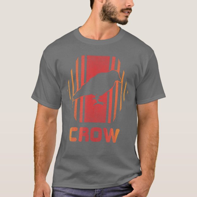 Camiseta Presente do estilo Crow Retro Vintage 80s (Frente)