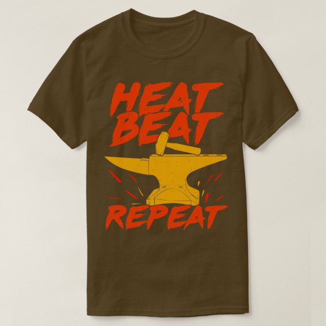 Camiseta Presente do ferreiro de repetição de calor (Frente do Design)