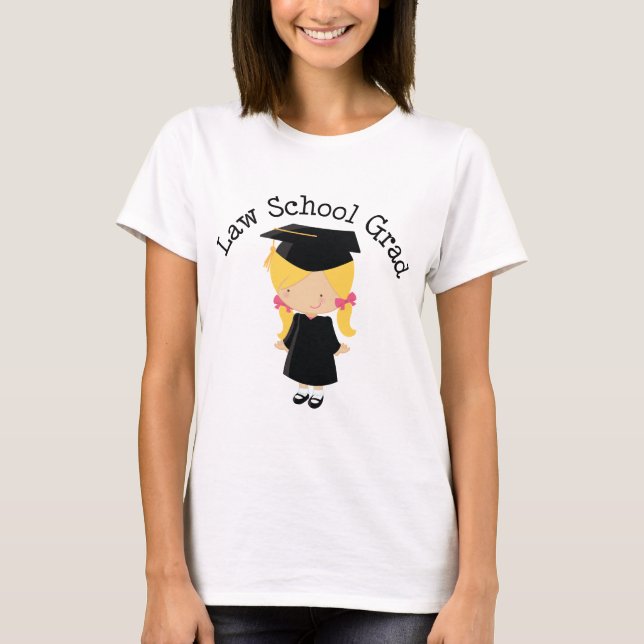 Camiseta Presente do formando da escola de direito para ela (Frente)