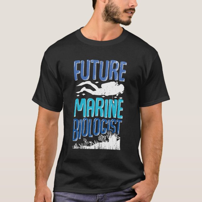 Camiseta Presente do Futuro Biólogo Marinho (Frente)