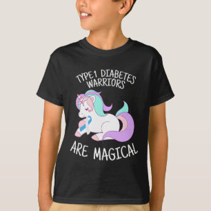 Camiseta Presente do Guerreiro da Diabetes Unicorn