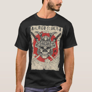 Camiseta Presente do guerreiro Samurai japonês Oni Mask
