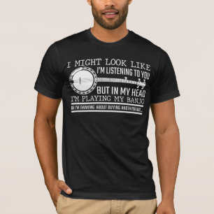 Camiseta Presente do jogador de banjo engraçado para o cam