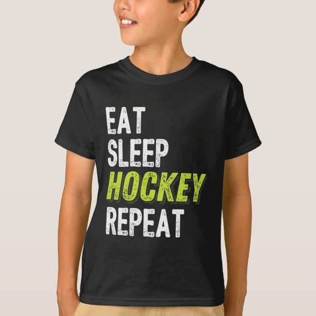 Camiseta Presente do jogador de hóquei no gelo dos rapazes (Frente)