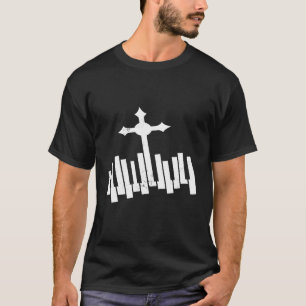 Camiseta Presente do Jogador de Piano do Teclado Cristão En