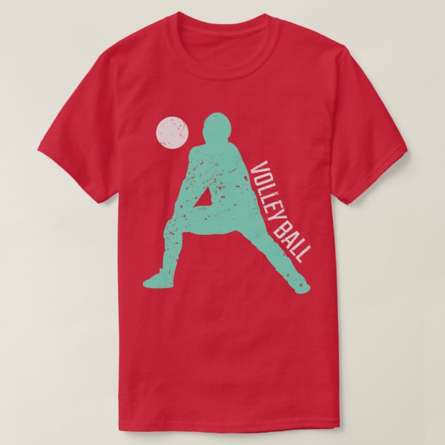 Camiseta Presente do jogador de voleibol (Frente do Design)
