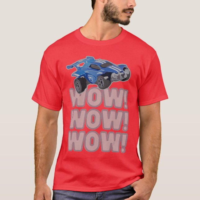 Camiseta Presente do Jogo de Futebol de Foguete Wow Wow Wow (Frente)