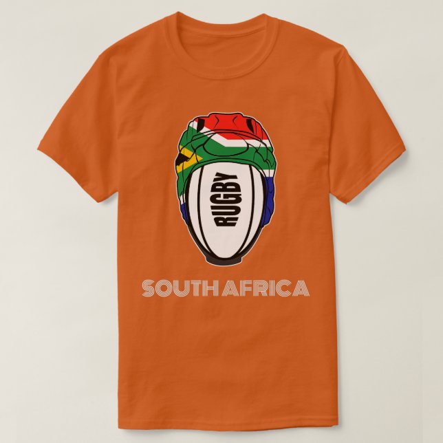 Camiseta Presente do kit de fãs de rugby da África do Sul p (Frente do Design)