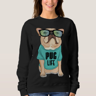Camiseta Presente do legal Pug Dog Life Gangster Pug Pun Pu