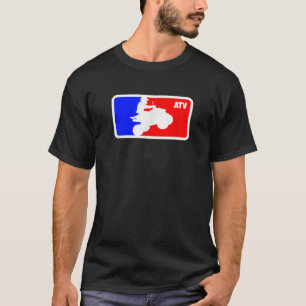 Camiseta Presente do logotipo vermelho azul ATV Vermelho az