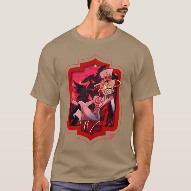 Camiseta Presente do Lúcifer do Hotel Hazbin (Frente)