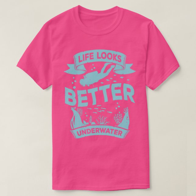 Camiseta Presente do mergulhador Scuba (Frente do Design)