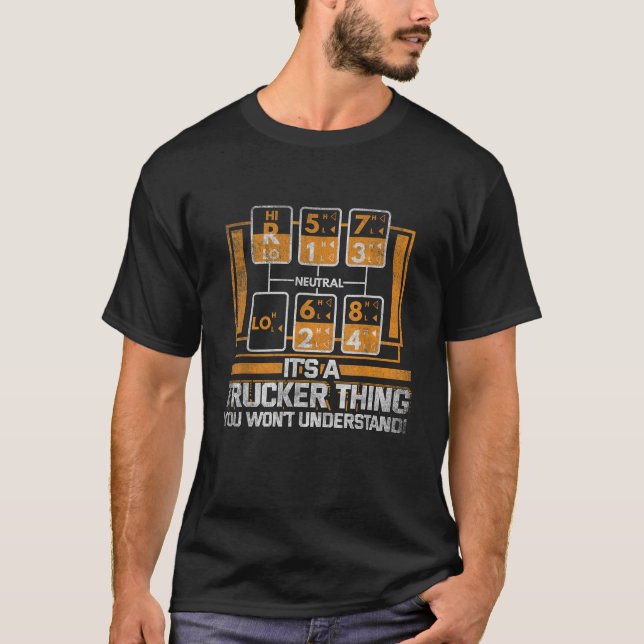 Camiseta Presente do Motorista de Caminhão Engraçado com De (Frente)