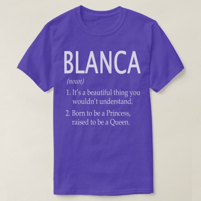 Camiseta Presente do nome Blanca (Frente do Design)
