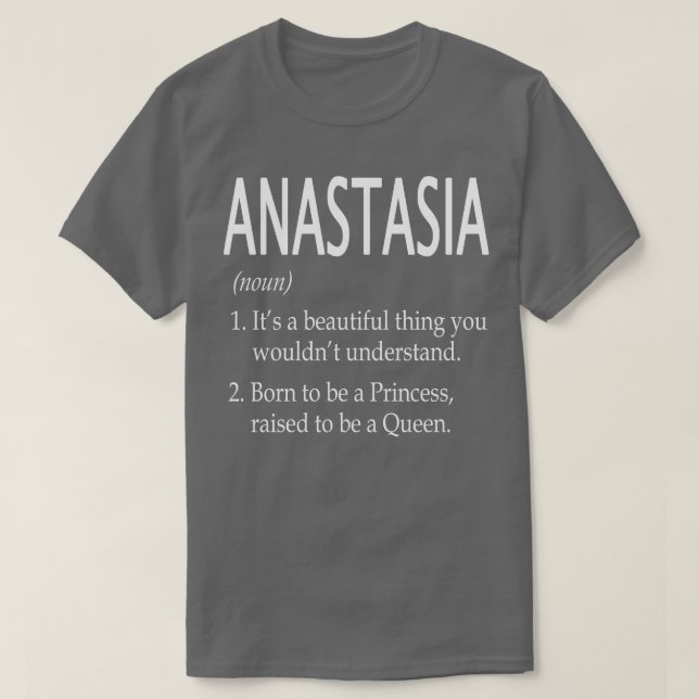 Camiseta Presente do nome da Anastasia (Frente do Design)