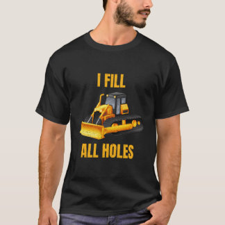 Camiseta Presente do operador da escavadora do dozer