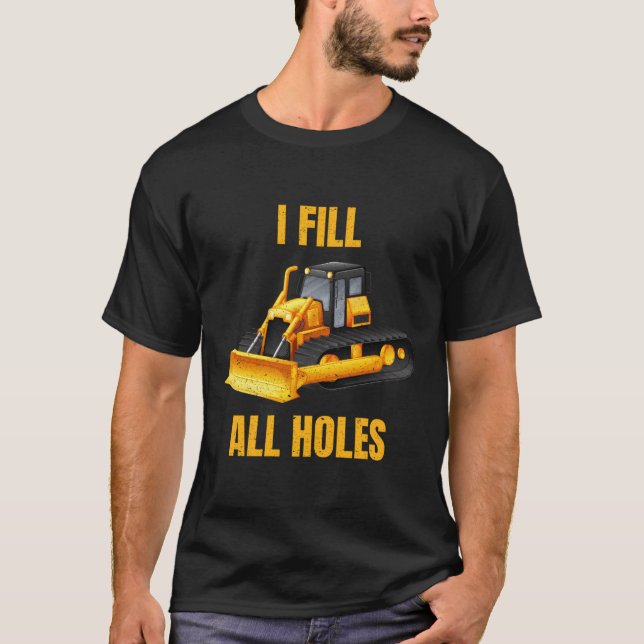 Camiseta Presente do operador da escavadora do dozer (Frente)
