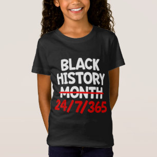 Camiseta Presente do Orgulho Africano Americano do Mês da H
