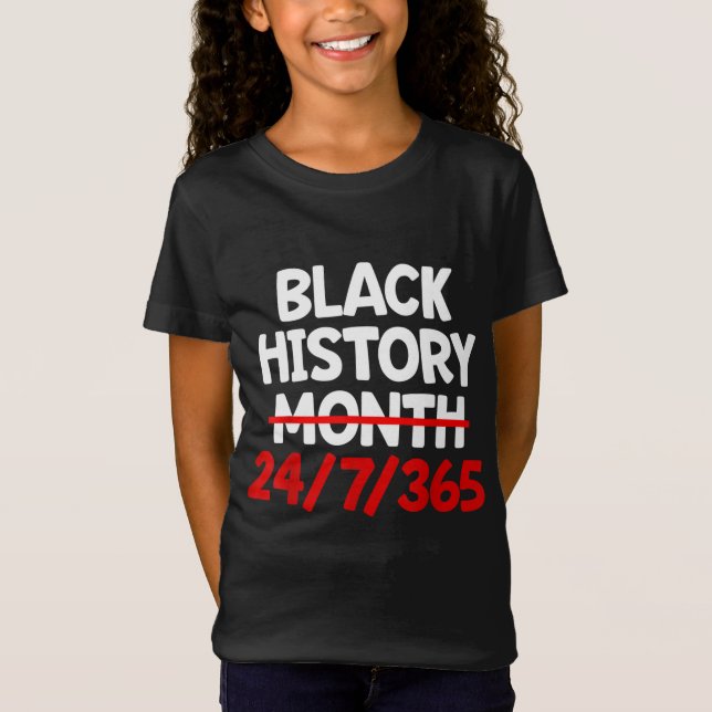 Camiseta Presente do Orgulho Africano Americano do Mês da H (Frente)