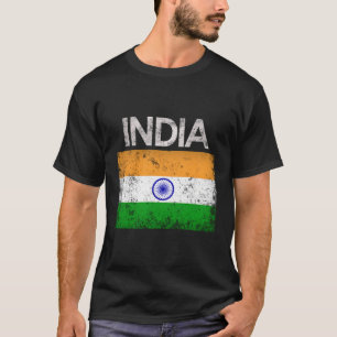Camiseta Presente do Orgulho de Bandeira da Índia Vintage