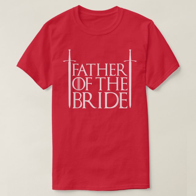 Camiseta Presente do Pai da Noiva para Festa de Noivado com (Frente do Design)