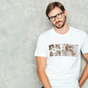 Camiseta Presente do Pai de Fotos dos Pais de Colagem Minim