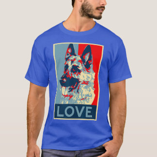 Camiseta Presente do Pai do german shepherd K9 Cachorro-sob
