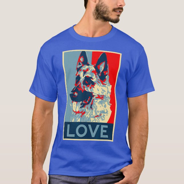 Camiseta Presente do Pai do german shepherd K9 Cachorro-sob (Frente)
