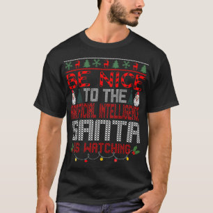 Camiseta Presente do Papai Noel de Inteligência Artificial