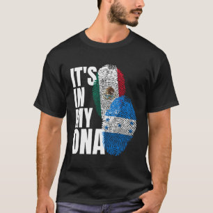 Camiseta Presente Do Patrimônio Da Bandeira Do Dna Mexicano