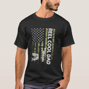 Camiseta Presente do pescador Dia de os pais de camuflagem 