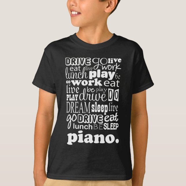 Camiseta Presente do piano (Frente)