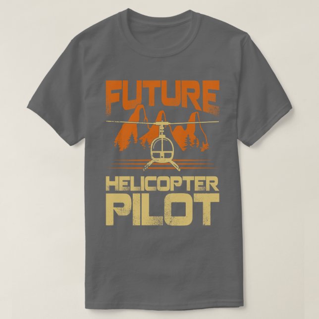 Camiseta Presente do Piloto do Helicóptero Futuro (Frente do Design)
