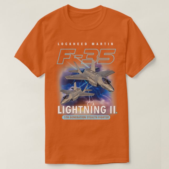 Camiseta Presente do piloto F35 Lightning II  (Frente do Design)