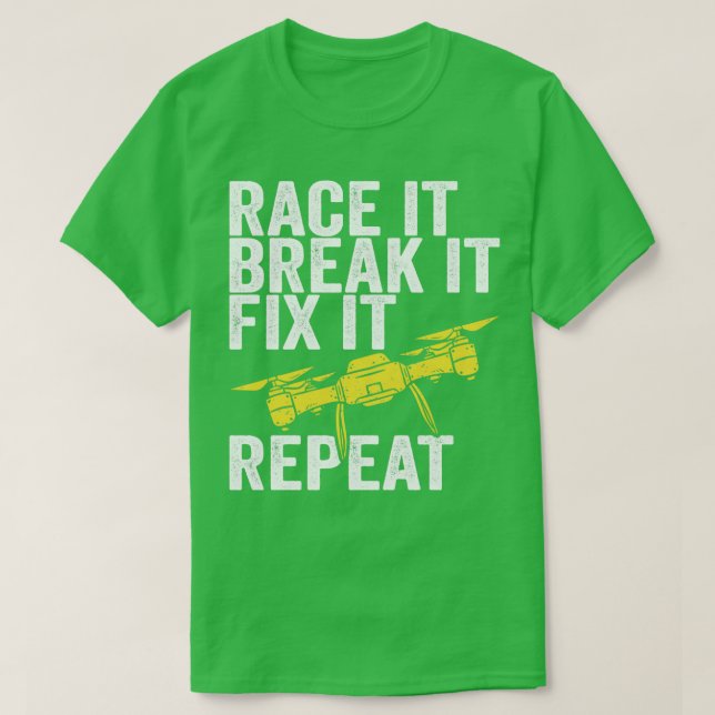 Camiseta Presente do piloto multicopiador Drone Quadcopter (Frente do Design)