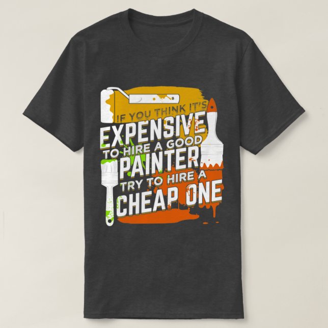 Camiseta Presente do pintor comercial (Frente do Design)