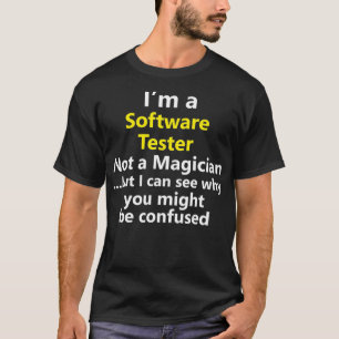 Camiseta Presente do programa de trabalho do testador de so