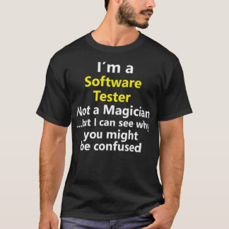 Camiseta Presente do programa de trabalho do testador de so