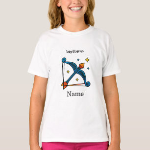 Camiseta Presente do signo de Sagitário em Arte Pop Retro