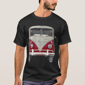 Camiseta Presente do Surf Hippie Red Micro Bus Van Vintage 