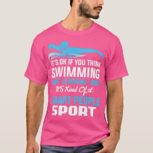 Camiseta Presente do torneio desportivo de piscina de nataç