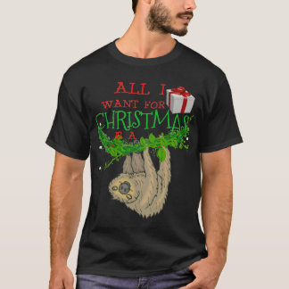 Camiseta Presente do Tshirt do Natal da preguiça