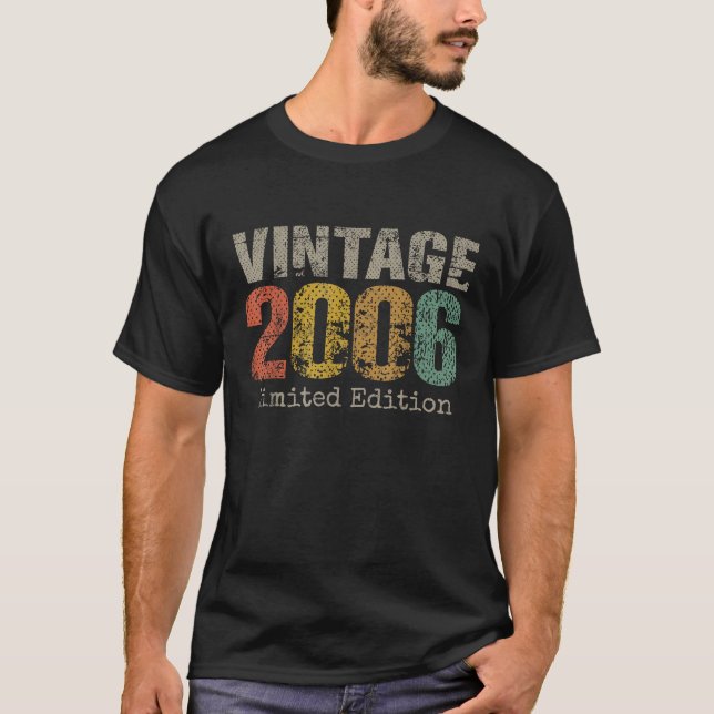 Camiseta Presente Edição Limitada Clássico Feito em 2006 An (Frente)