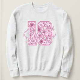 Camiseta Presente Elegante de 16 Anos Doce 16 Floral Rosa p