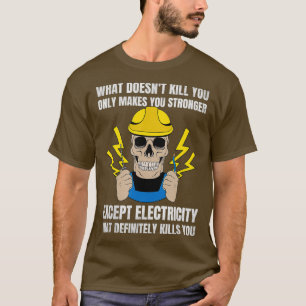 Camiseta Presente Elétrico Engraçado para Engenheiro Elétri